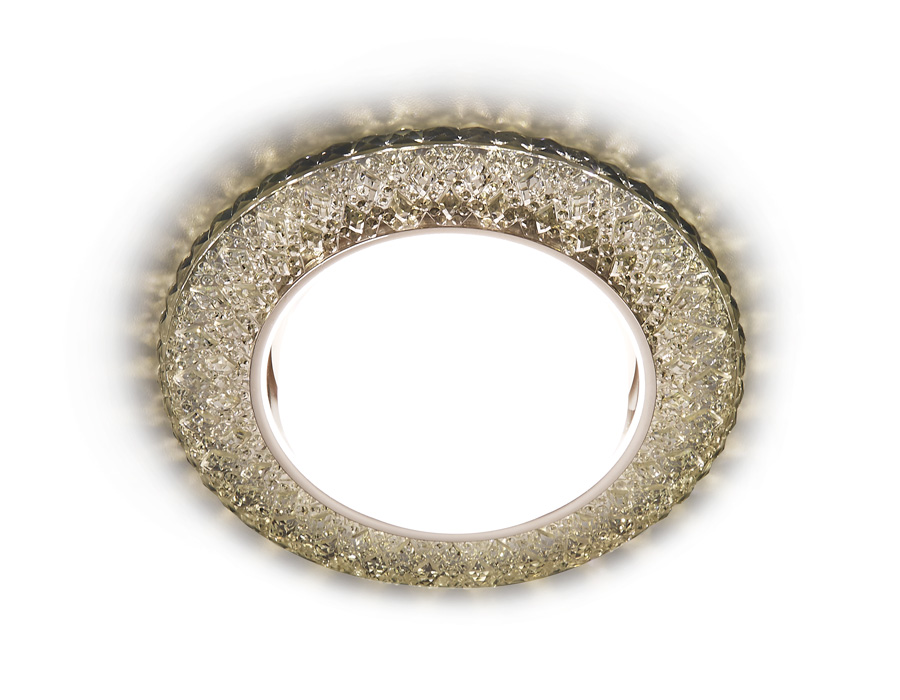 Встраиваемый светильник Ambrella G298 CL/WW хром/прозрачный GX53+3W(LED WARM)