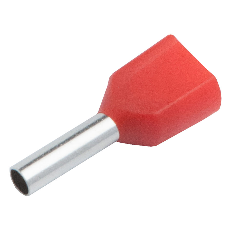 Наконечник-гильза НГИ2 General GNGI-E2-2x1,5-12 Красный, 100 штук