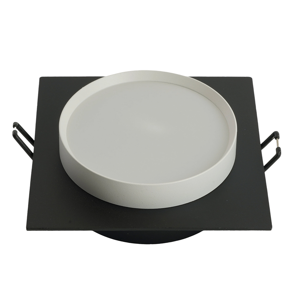 Светильник встраиваемый Feron DL506 потолочный GX53 черный + белый квадрат