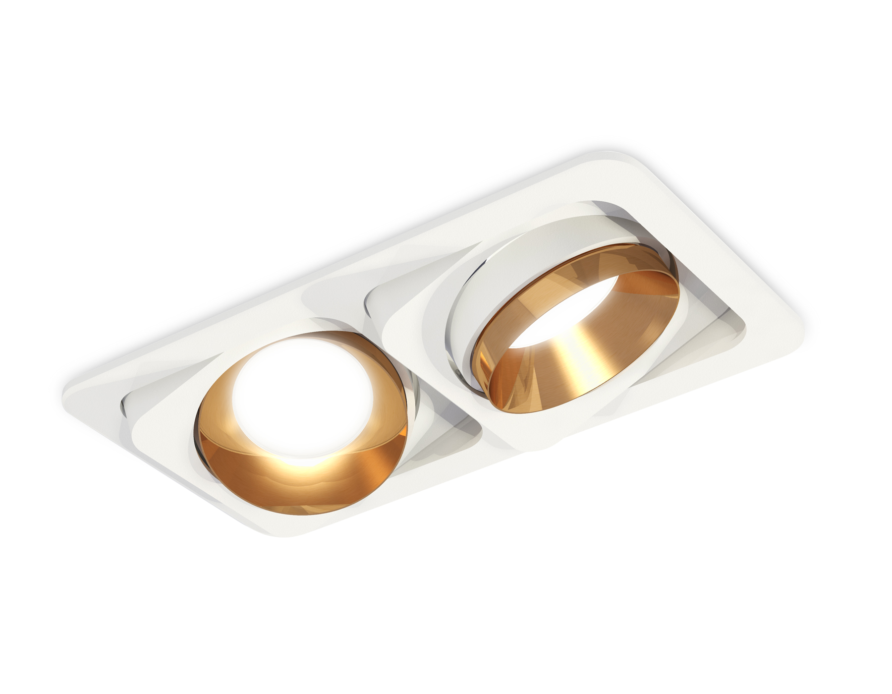 Встраиваемый поворотный светильник XC7663024 SWH/PYG белый песок/золото желтое полированное MR16 GU5.3 (C7663, N7034)