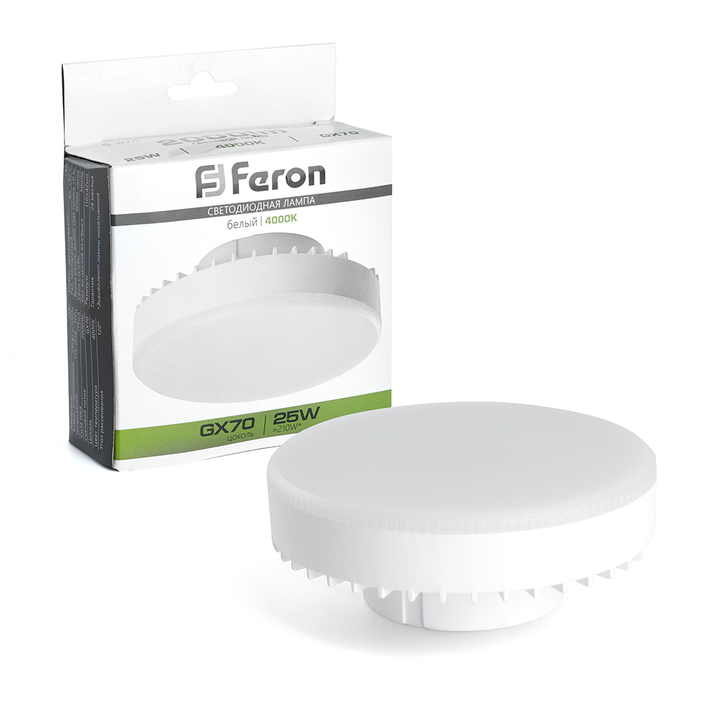 Лампа светодиодная Feron LB-474 GX70 25W 4000K Лампа светодиодная Feron LB-474 GX70 25W 4000K