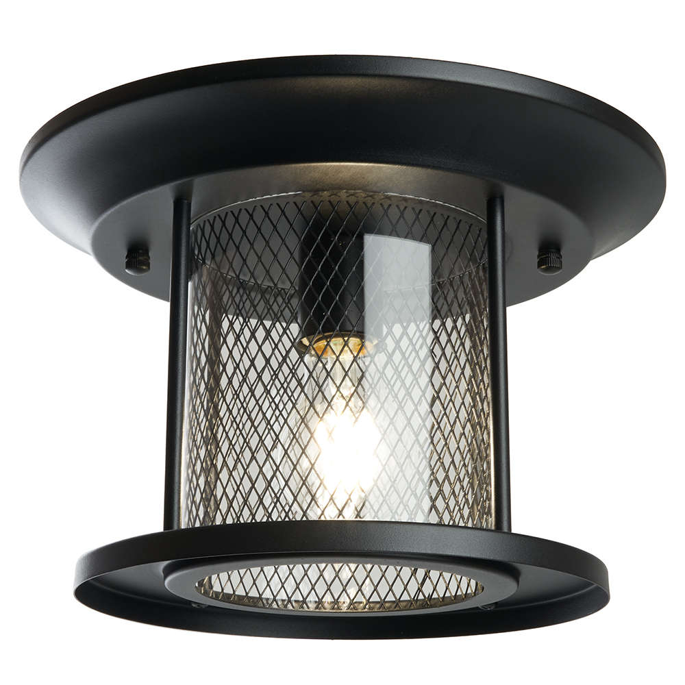 Светильник садово-парковый Feron PL723 на потолок  60W E27 230V, черный Светильник садово-парковый Feron PL723 на потолок  60W E27 230V, черный