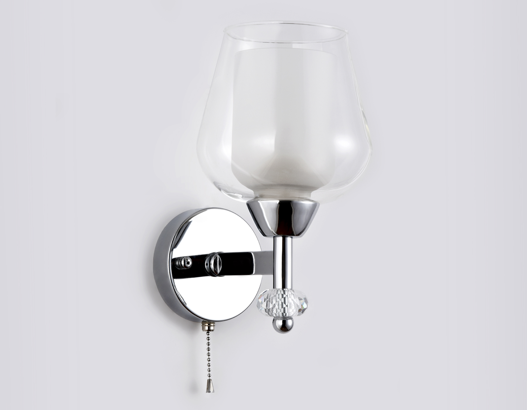 Настенный светильник с выключателем Ambrella TR3158 CH/CL хром/прозрачный E27 max 40W 253*145*193