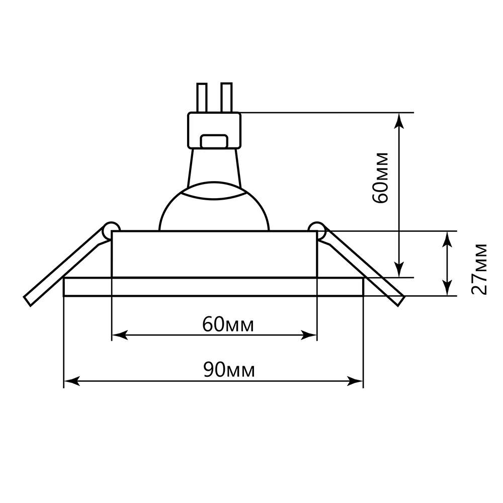 Светильник встраиваемый Feron DL11 потолочный MR16 G5.3 титан