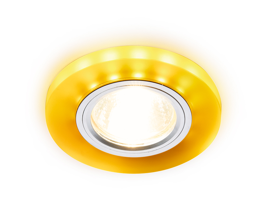 Встраиваемый светильник S214 WH/CH/YL матовый/хром/MR16+3W(LED YELLOW)