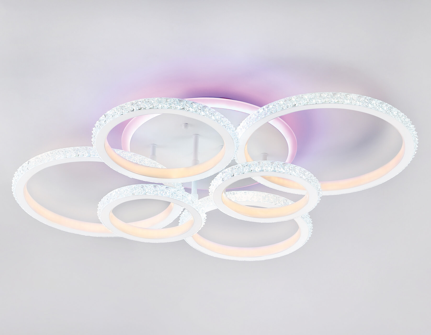 Потолочный LED светильник FA9528/2+2+2 WH белый 160W 6400K/3000K+RGB 720*540*140 (ПДУ РАДИО 2.4G)