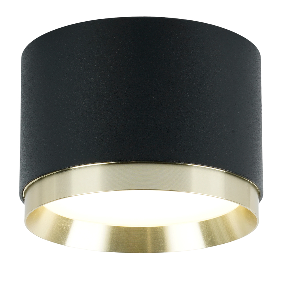 Светильник потолочный Feron Barrel DUET HL459 12W, 230V,GX53, черный + золото IP20