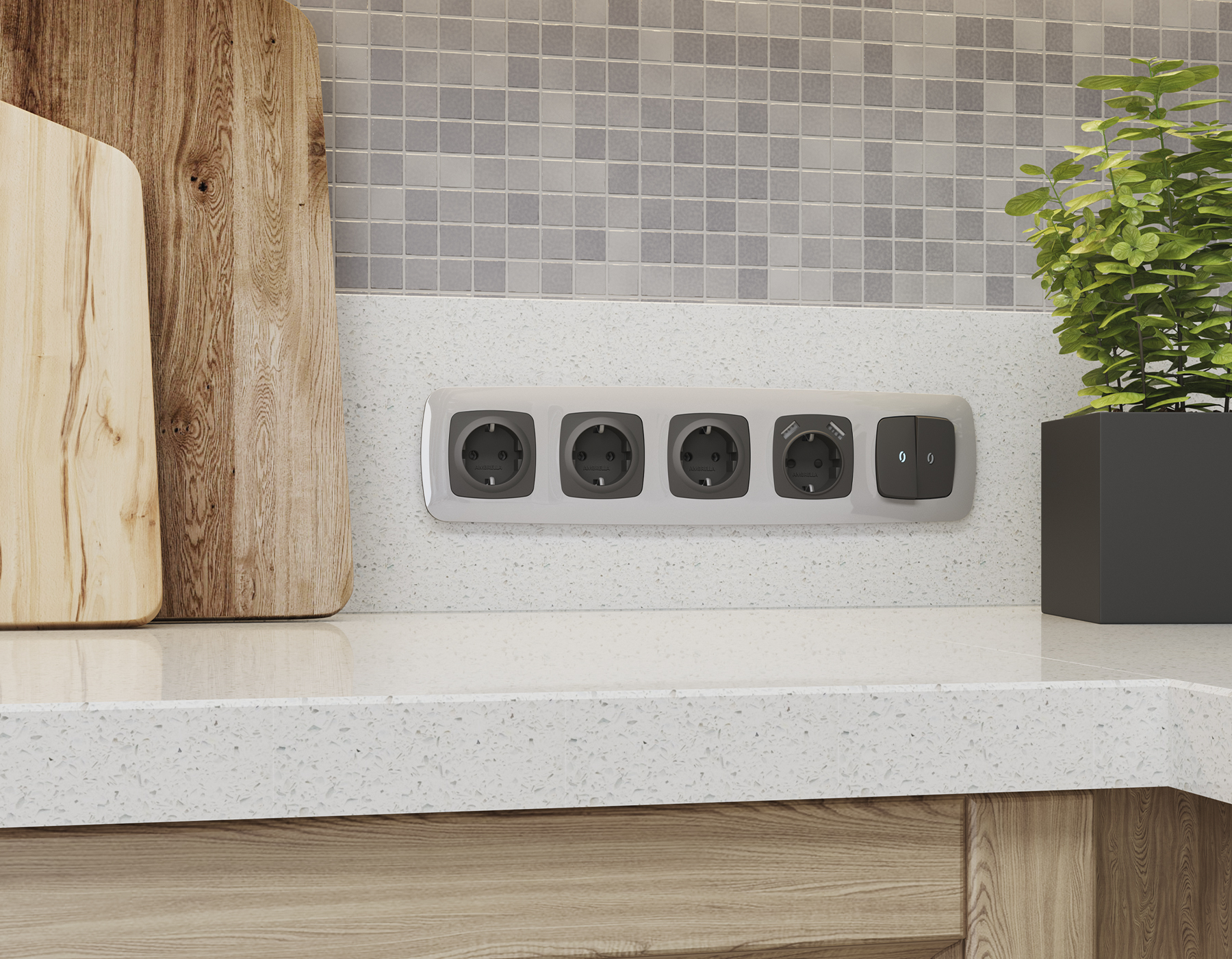 OF140401 Рамка OMEGA Ecta (Серебро глянец) 1-ая