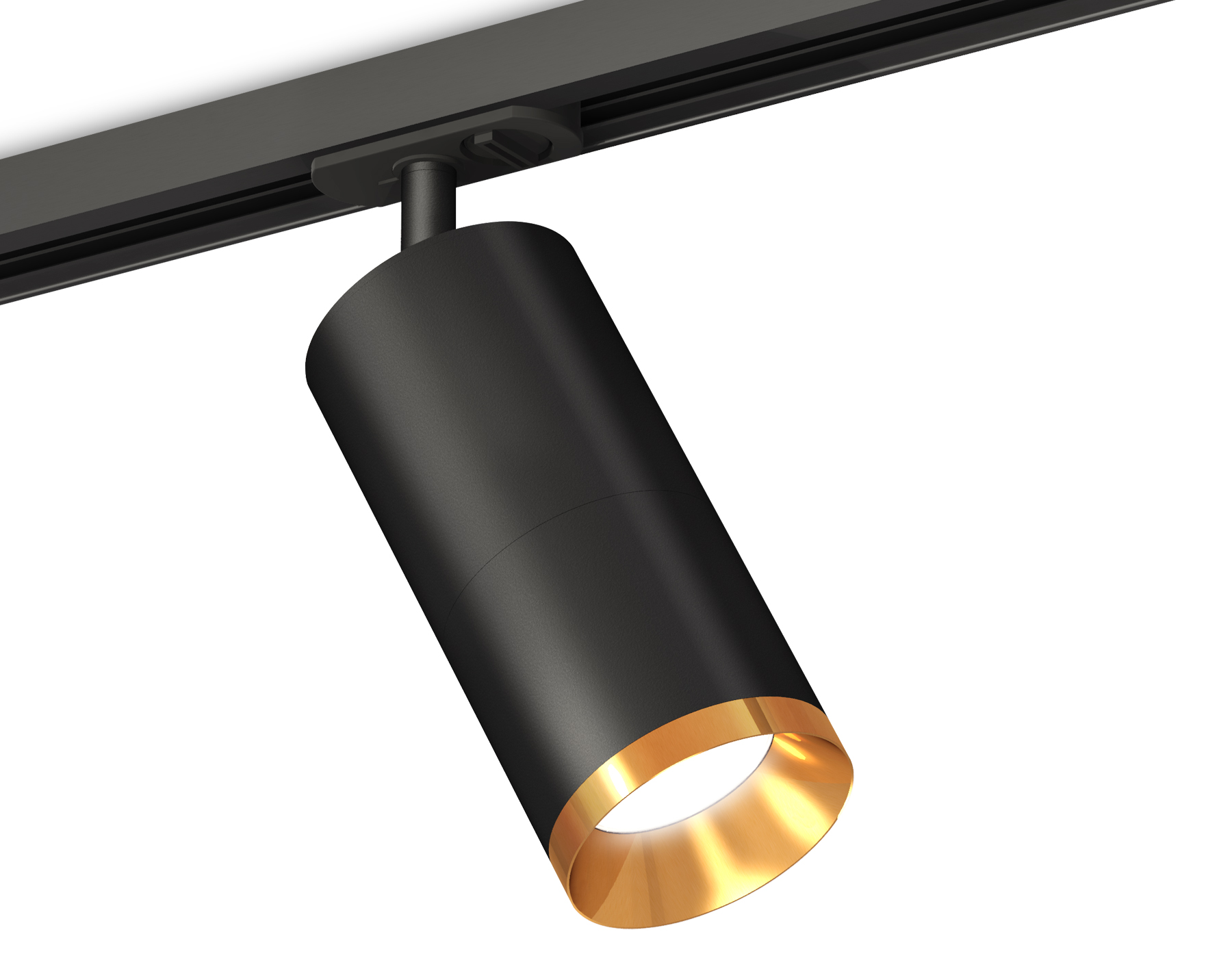 Трековый светильник XT7402101 SBK/PYG черный песок/золото желтое полированное MR16 GU5.3