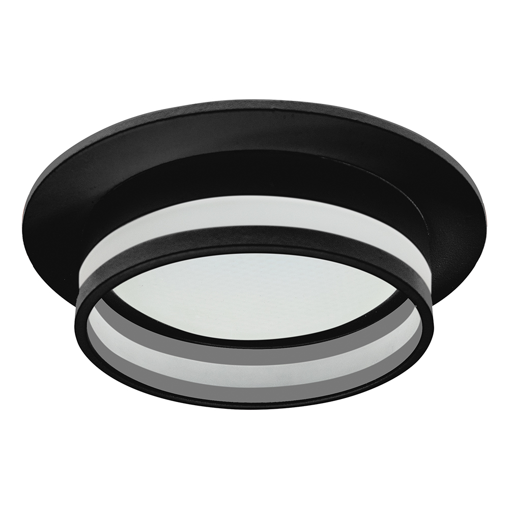 Светильник встраиваемый Feron DL502 LUNA  потолочный GX53 черный круг Светильник встраиваемый Feron DL502 LUNA  потолочный GX53 черный круг