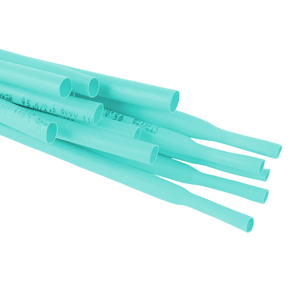 Термоусадочная трубка STEKKER 4,0/2,0 мм, длина 100 см., усадка 2:1, зеленый HST-420-100GN