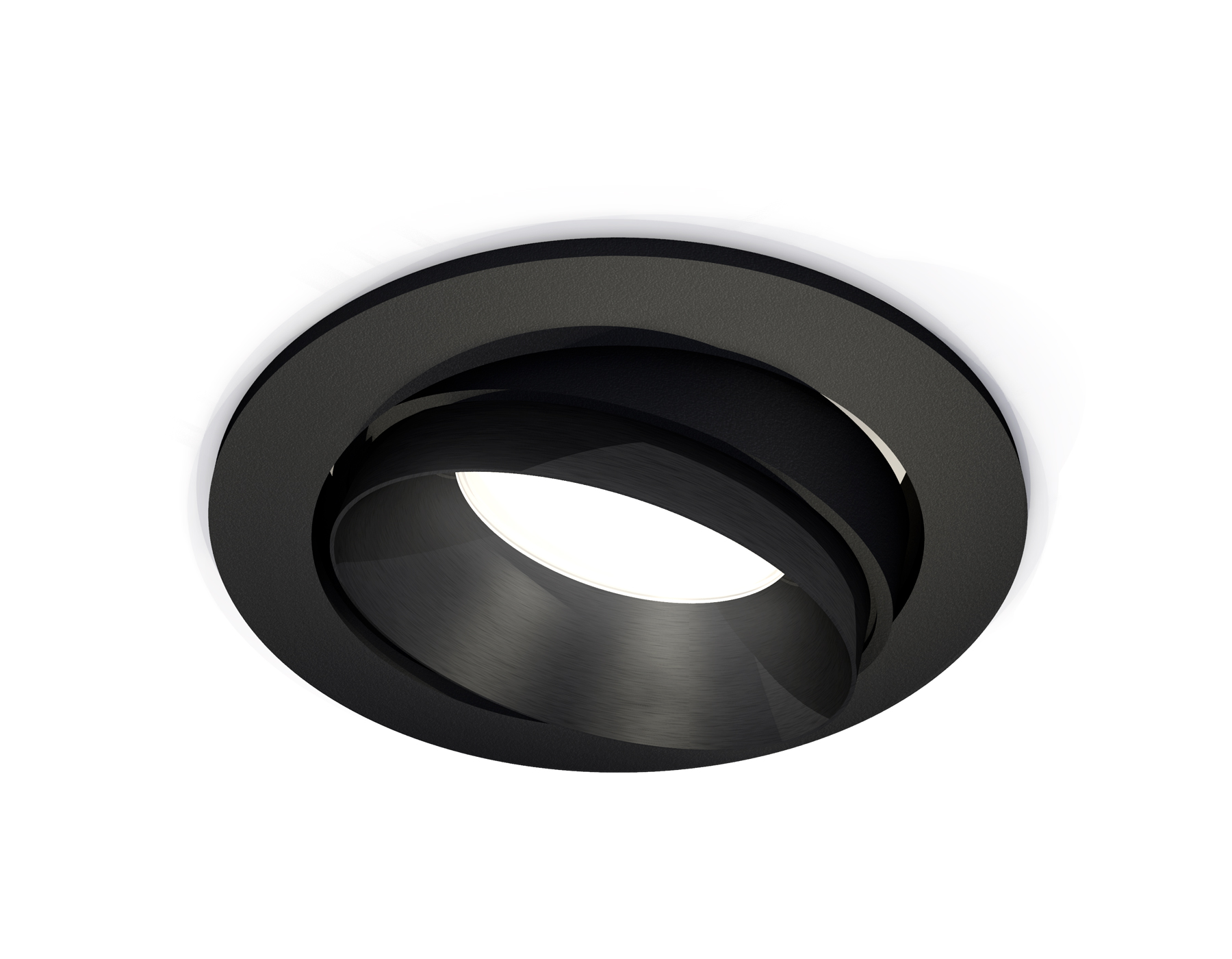 Встраиваемый поворотный светильник XC7652021 SBK/PBK черный песок/черный полированный MR16 GU5.3 (C7652, N7031)