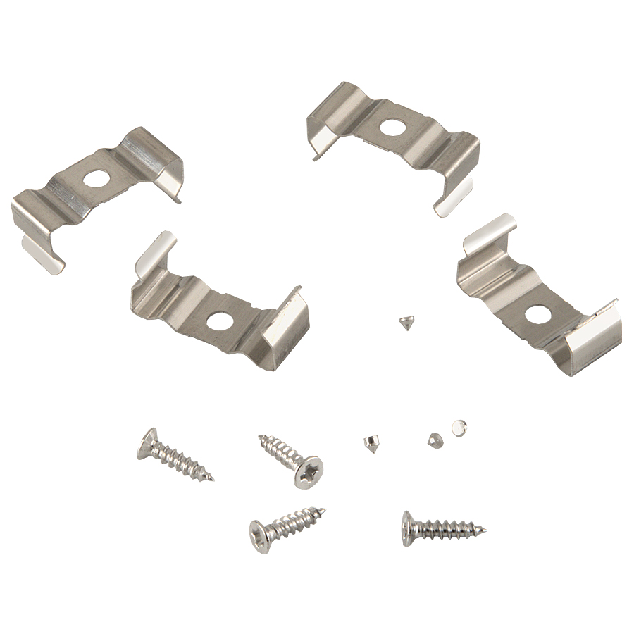 Скоба крепления с шурупом для профиля General GAL-10-24-С-IP20  10шт в уп.