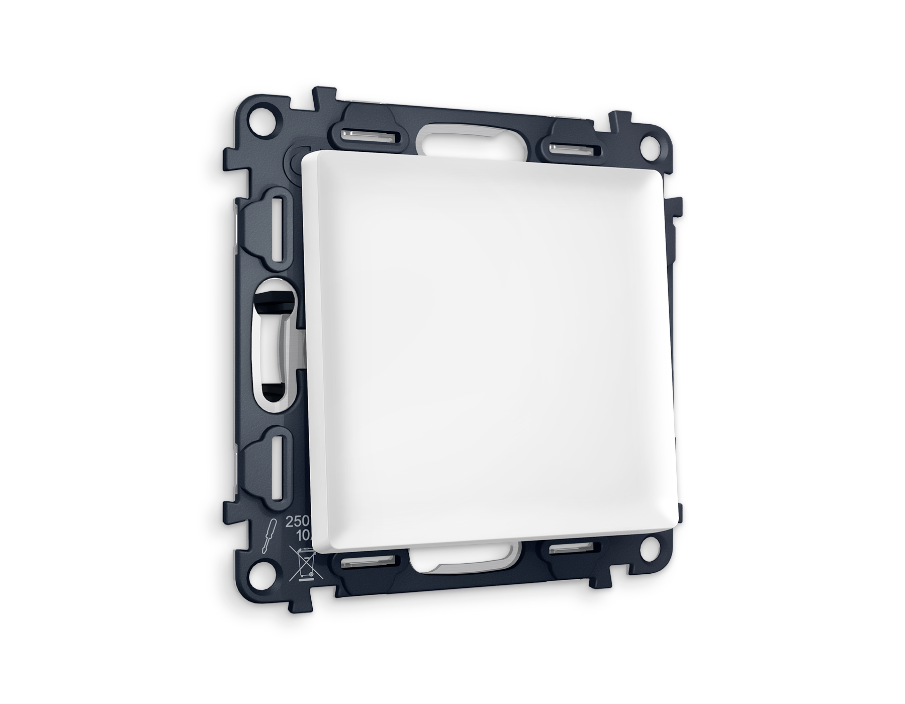 MA121030 Комплект механизма 1-кл перекрестного выключателя ALFA Белый матовый QUANT (AP1210, VM112)