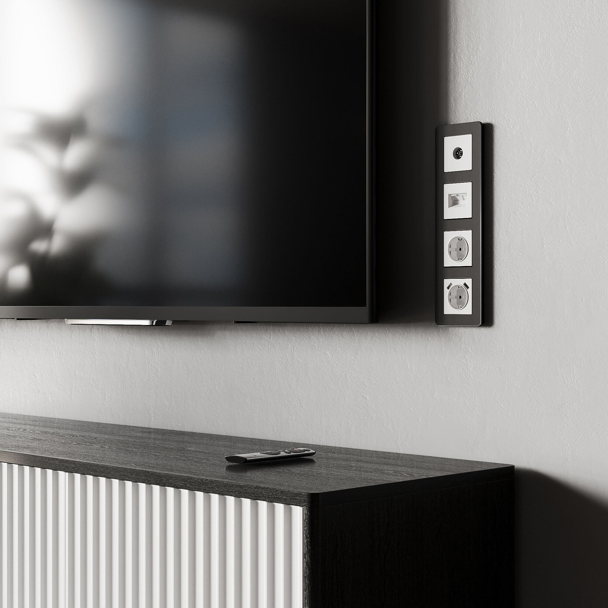 ТВ-розетка оконечная Werkel (белый матовый) W1183061