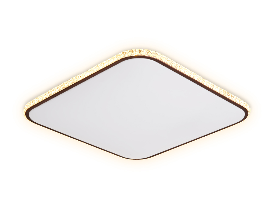 Потолочный светодиодный светильник Ambrella FF76 WH/CF белый/кофе 72W+30W (ПДУ ИК)