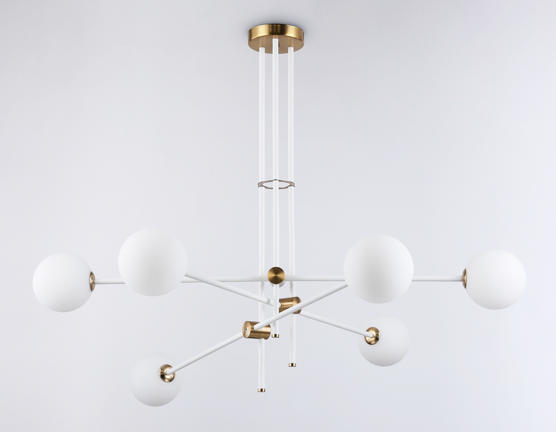 TR2521/6 WH/BS белый/латунь G9/6 max 10W D970*750