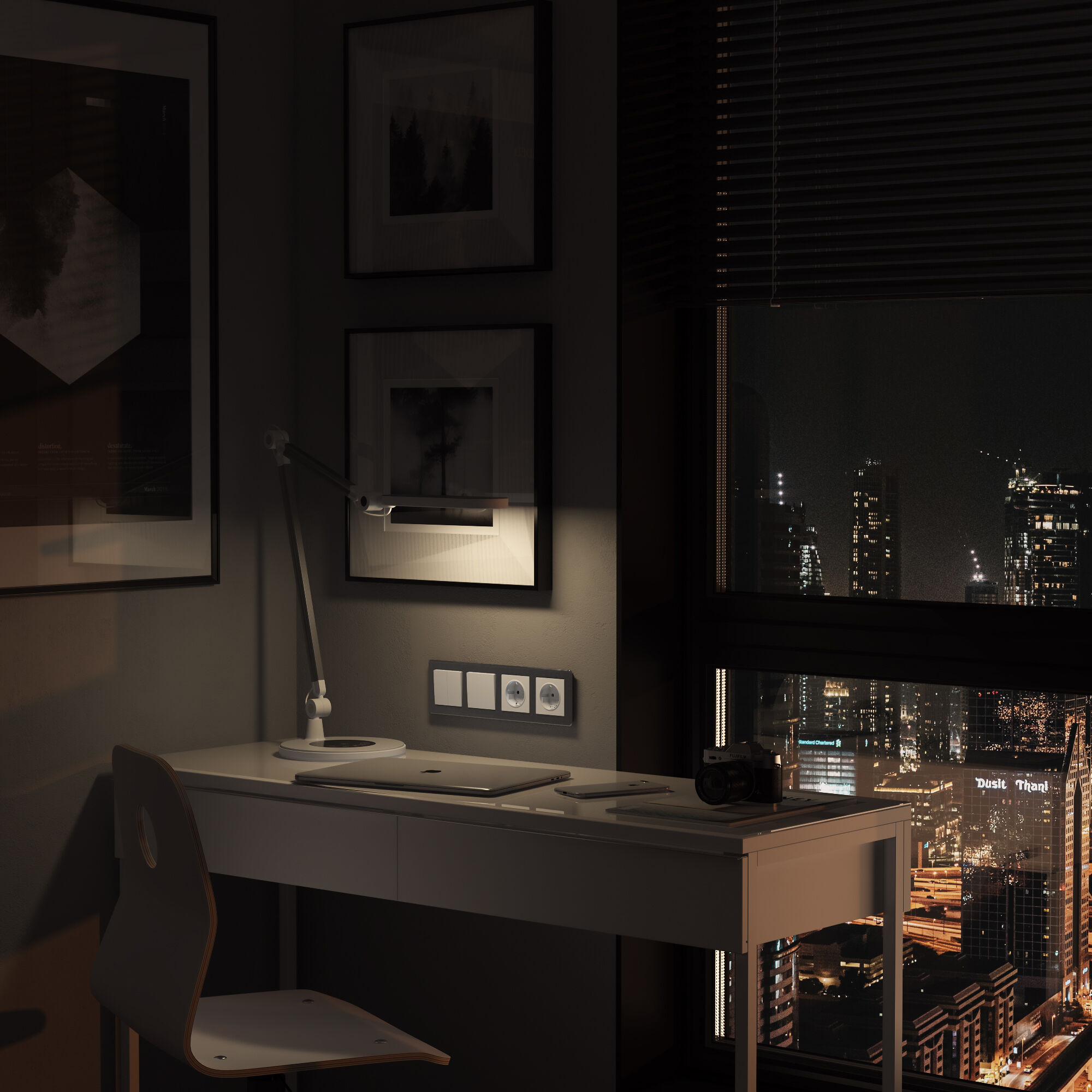 Рамка на 4 поста Werkel Acrylic  (графит) W0042704