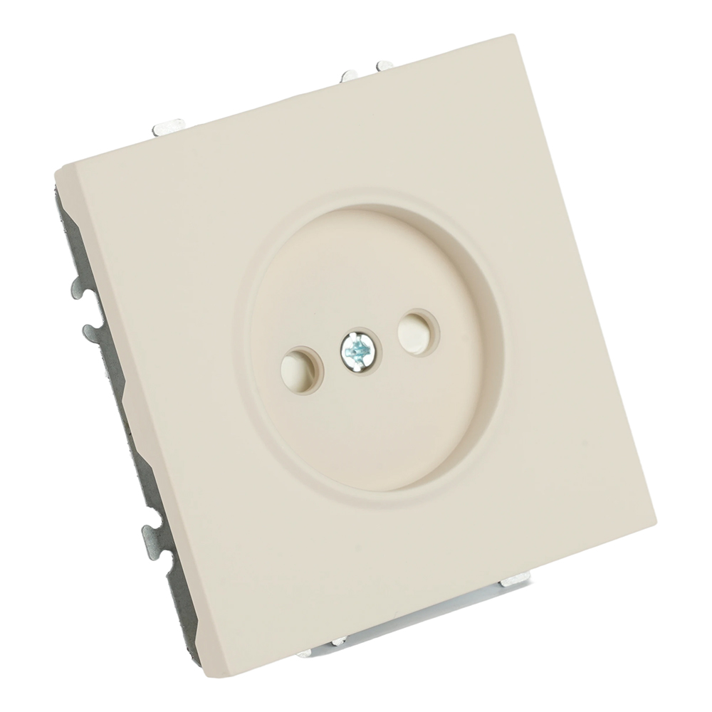 Розетка 1-местная с защитной шторкой (механизм), STEKKER, б/з, 250В, 16А, серия Эмили, RST16-5109-08, кашемир, soft touch