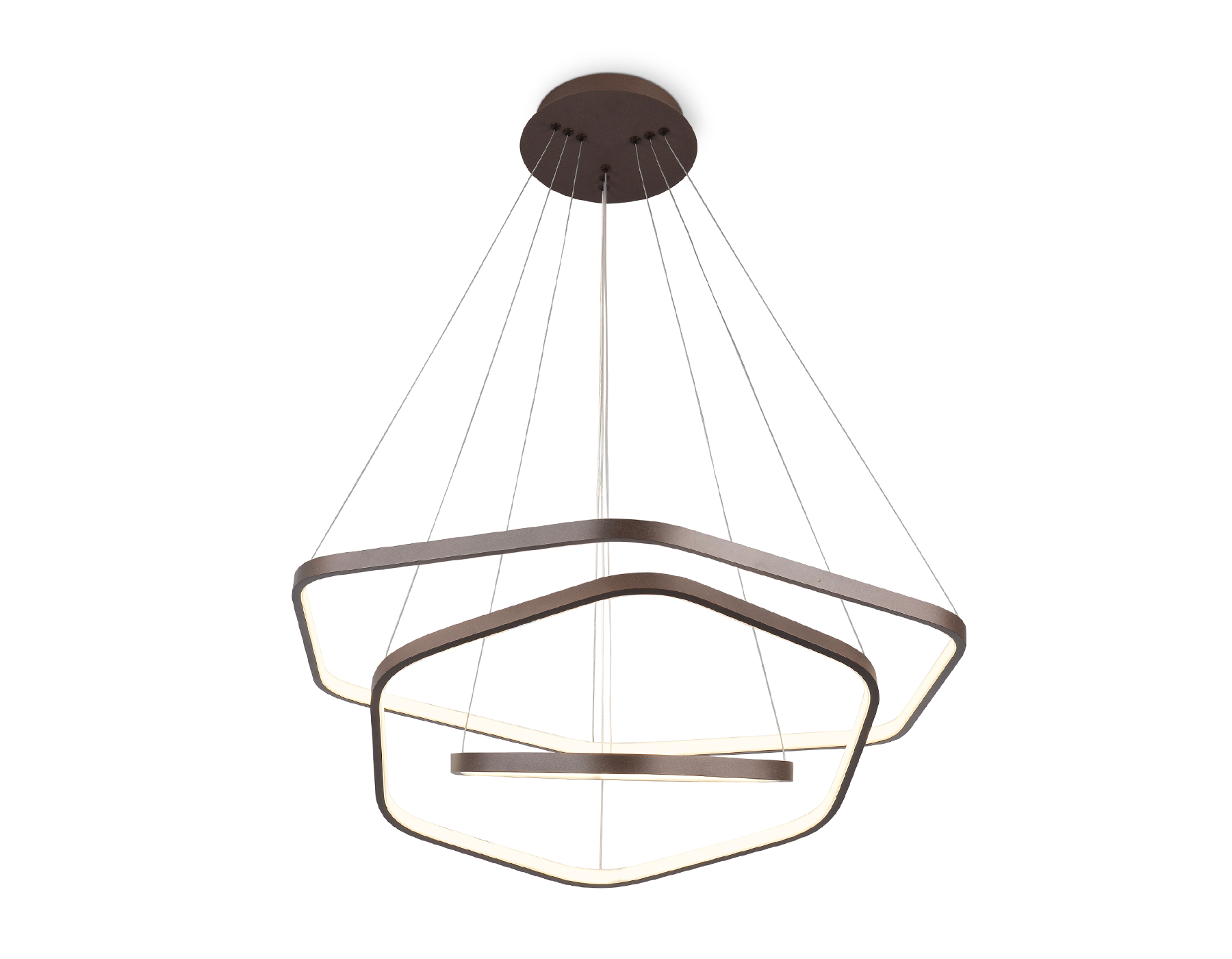 Подвесной светодиодный светильник Ambrella FL366/3 CF кофе 84W 4200K D400/600/800*1200 (без ПДУ)