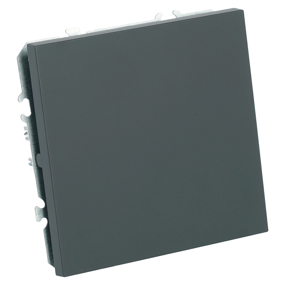 Переключатель 1-клавишный (механизм), СЗК, STEKKER, 250В, 10A, серия Эмили, RSW10-5105-05ZK, черный уголь, soft touch