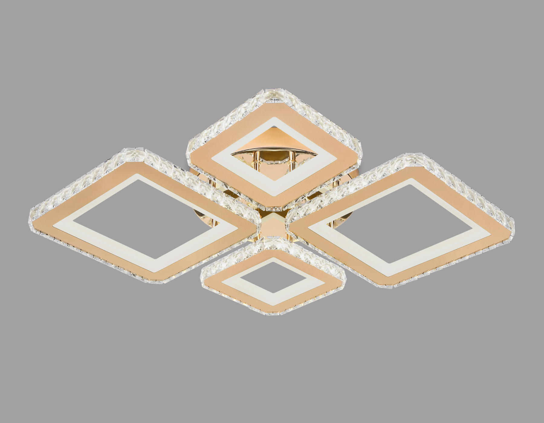 Потолочный светильник Ambrella FA1727/4 GD золото 108W3000K/4200K/6400K 630*530*90 (ПДУ РАДИО 2.4G)