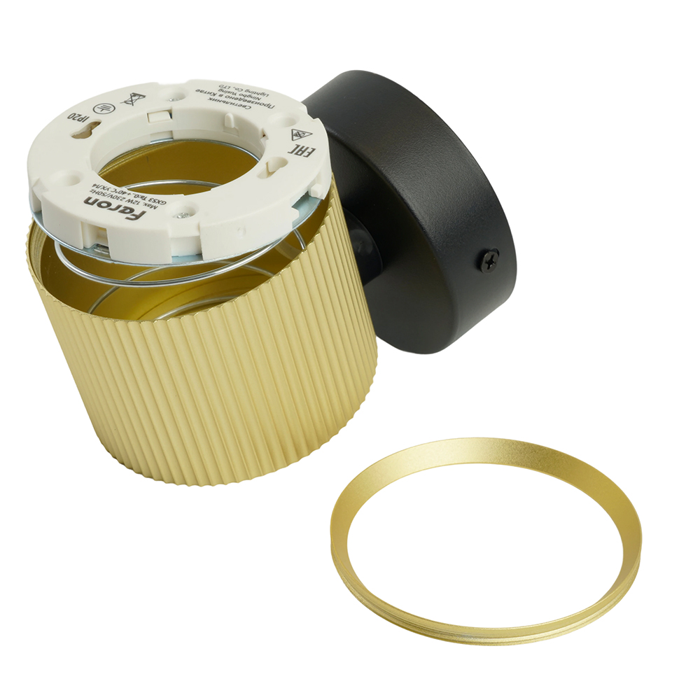 Светильник  настенный Feron HL4580 ARIA 12W, 230V,GX53, золото+черный IP20