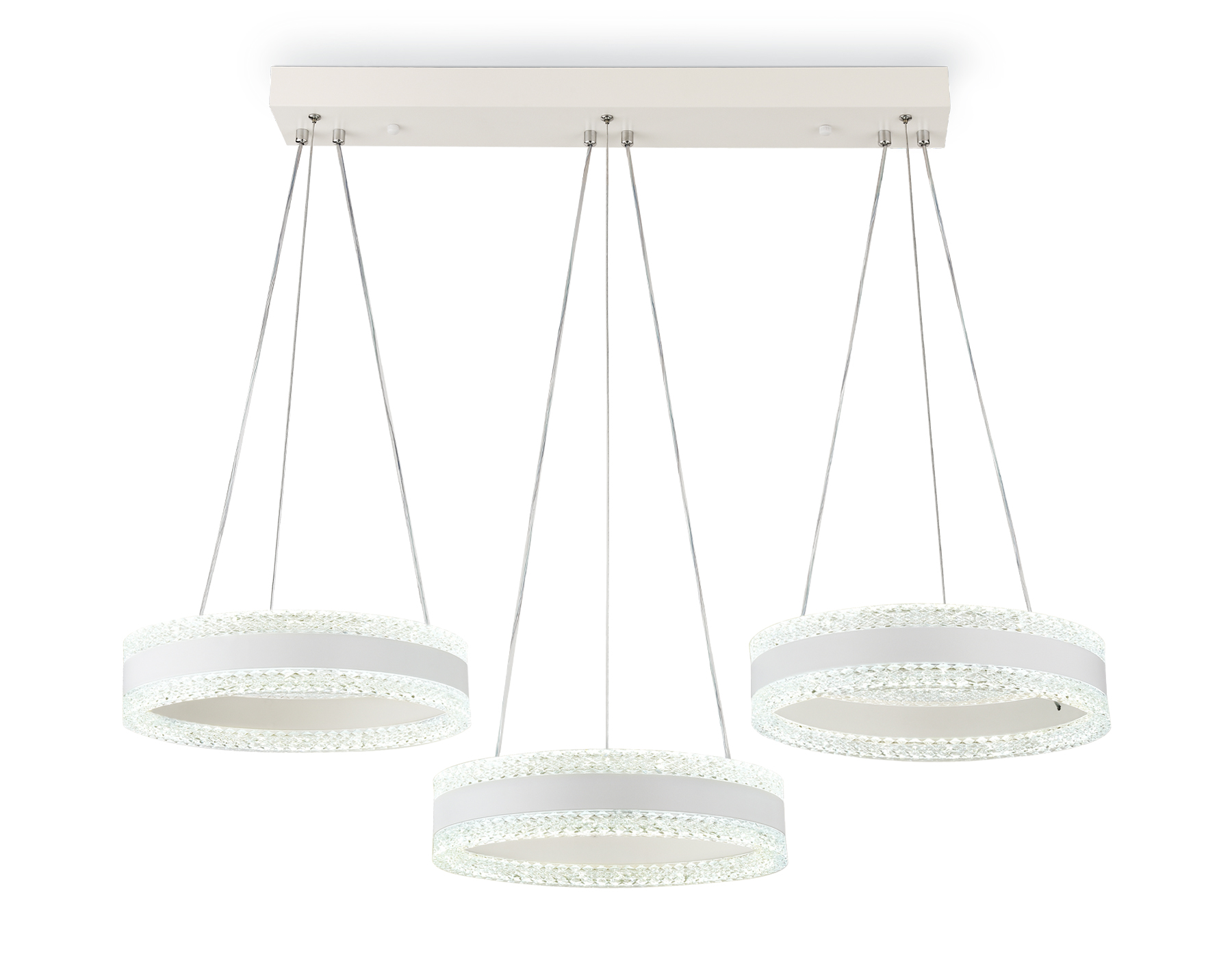 Подвесной LED светильник FA6206/3 WH белый 122W 3000K+6400K/3000K/6400K/4200K+4200K 840*300*750 (ПДУ РАДИО 2.4G)