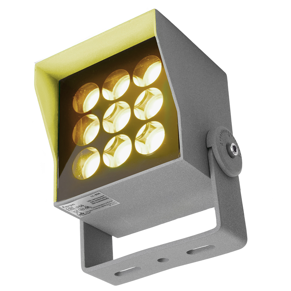 Светодиодный светильник ландшафтно-архитектурный Feron LL-896  AC220-240 9W 2700K IP66 квадрат