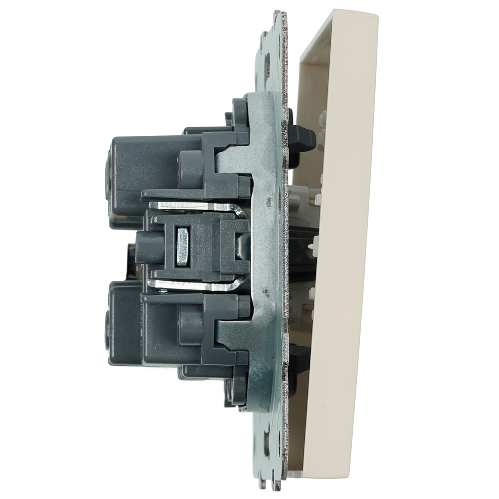 Переключатель 1-клавишный (механизм), STEKKER, 250В, 10A, серия Эмили, RSW10-5105-08, кашемир, soft touch