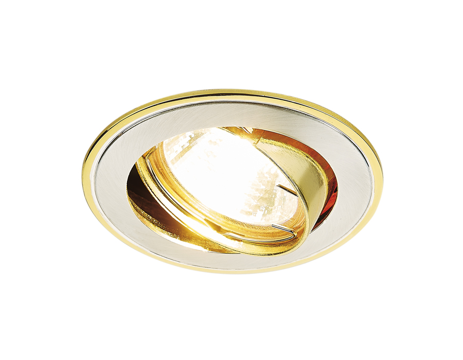 Встраиваемый светильник Ambrella 104A SS/G Сатин серебро/золото