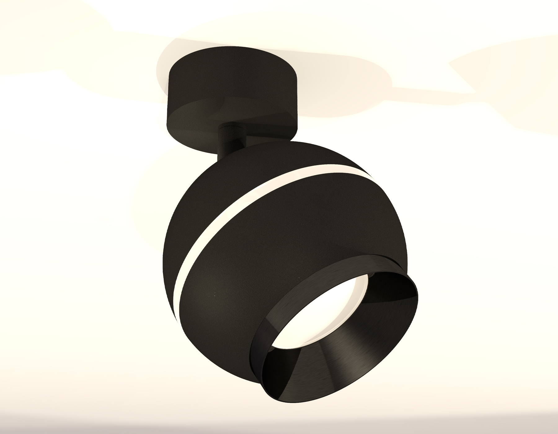 Спот поворотный XM1102001 SBK/PBK черный песок/черный полированный MR16 GU5.3 LED 3W 4200K (A2210, C1102, N7031)