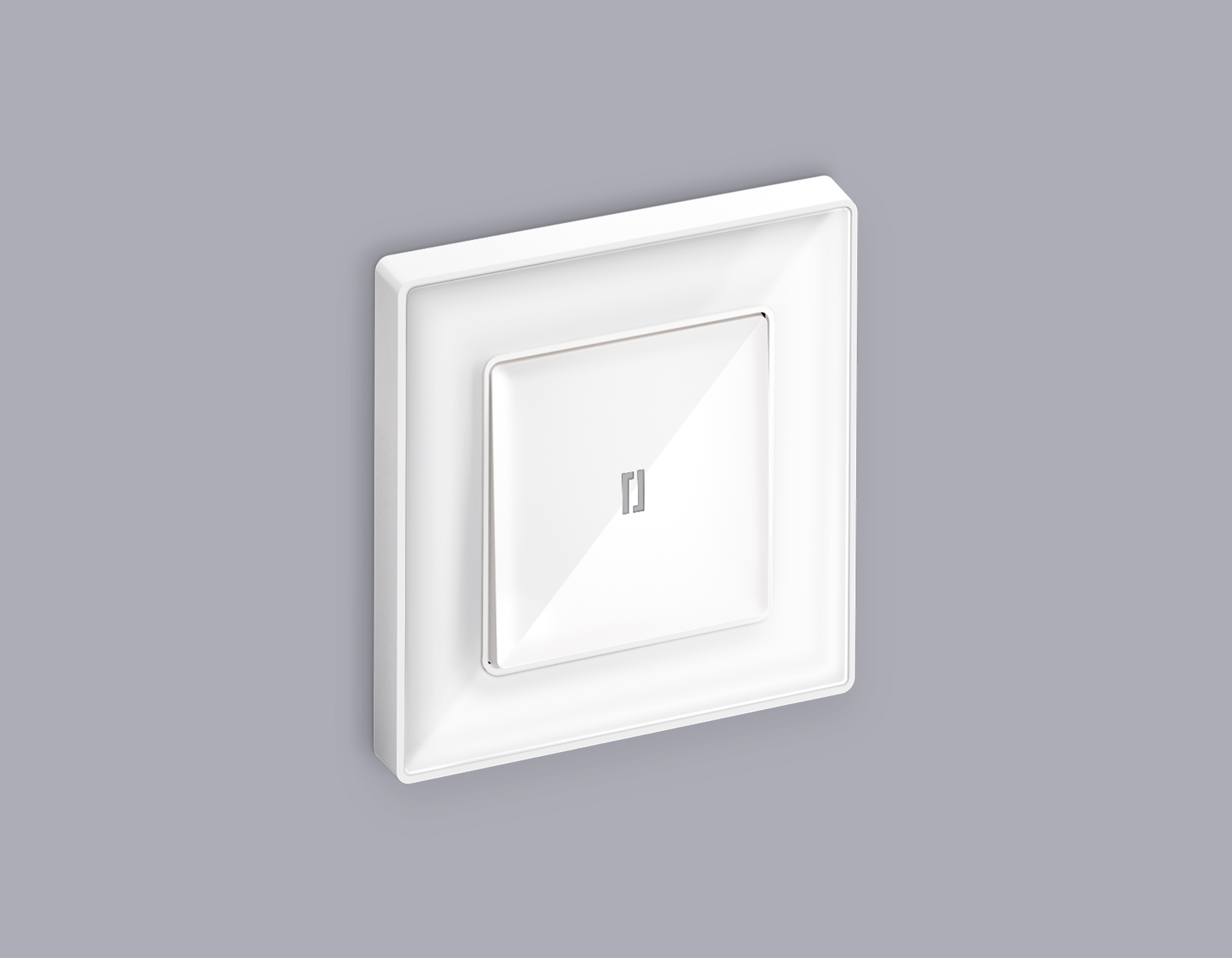 AP1020 Лицевая панель ALFA (Белый глянец) для 1-кл выключателей с подсветкой QUANT