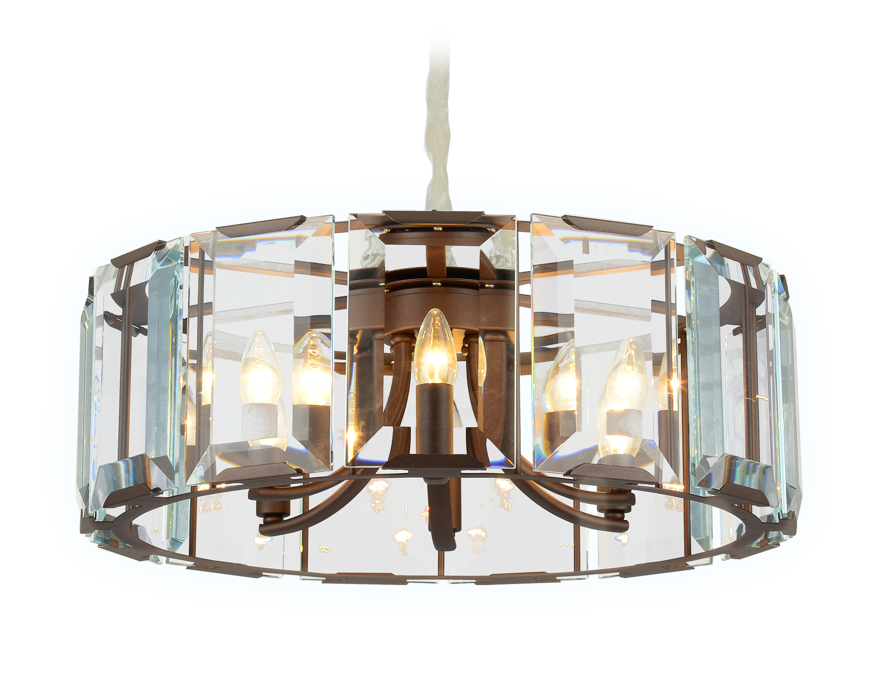 Подвесная люстра с хрусталем Ambrella TR5144 CF/CL кофе/прозрачный E14/6 max 40W