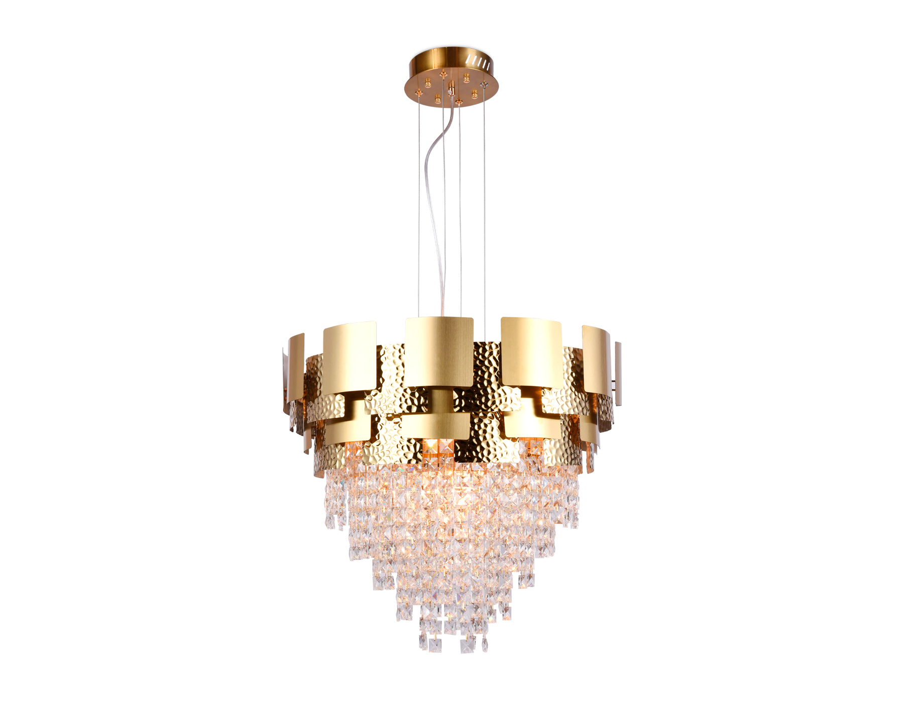 Подвесная хрустальная люстра Ambrella TR5243/9 GD/CL золото/прозрачный E14/9 max 40W D600*840