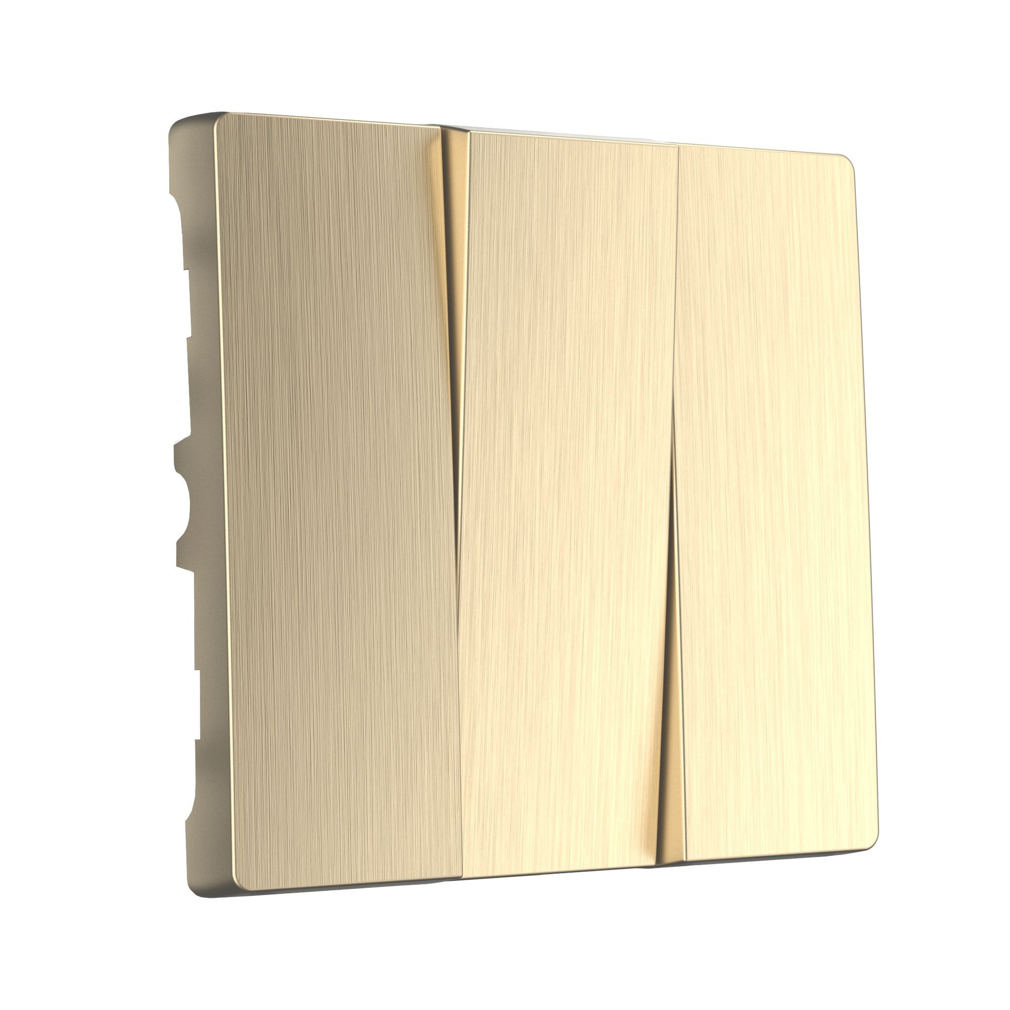 Набор клавиш для выключателя трехклавишного WERKEL (шампань рифленый) WL10-SW-3G-CP / W1139010 / a037015