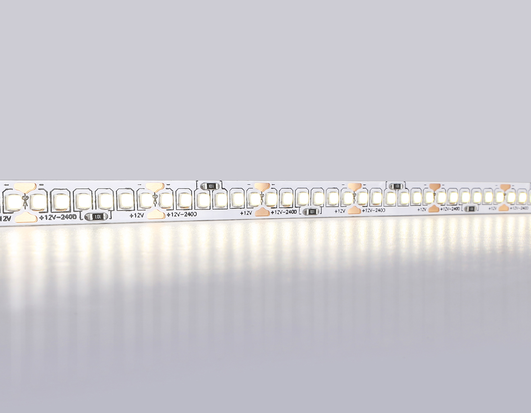 GS1402 2835 240Led/ 17W m/ 12V IP20 4500K/ 5000*10*1.2mm (2 конт.)