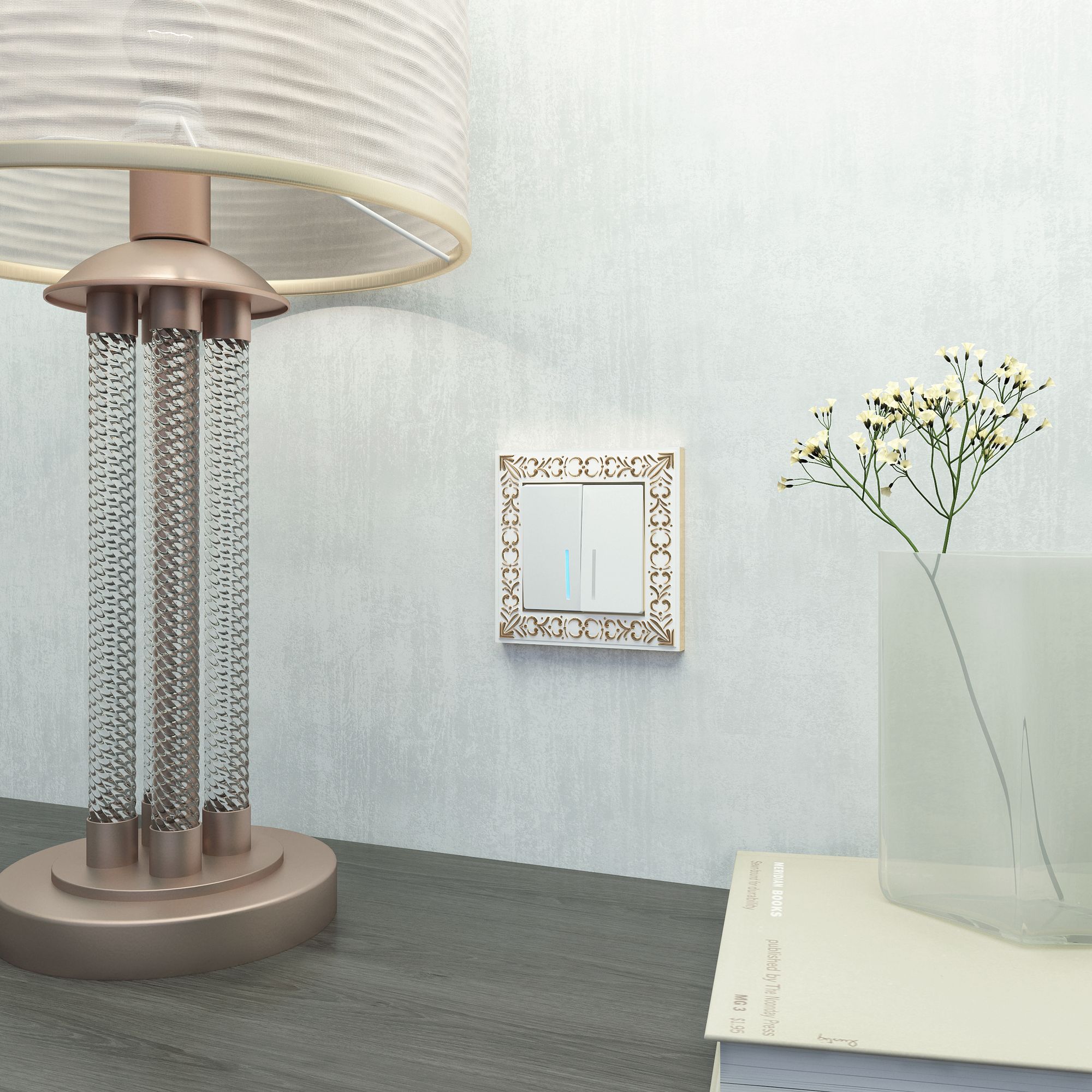 Рамка WERKEL Antik на 1 пост (белое золото) WL07-Frame-01 / W0011523 / a036748