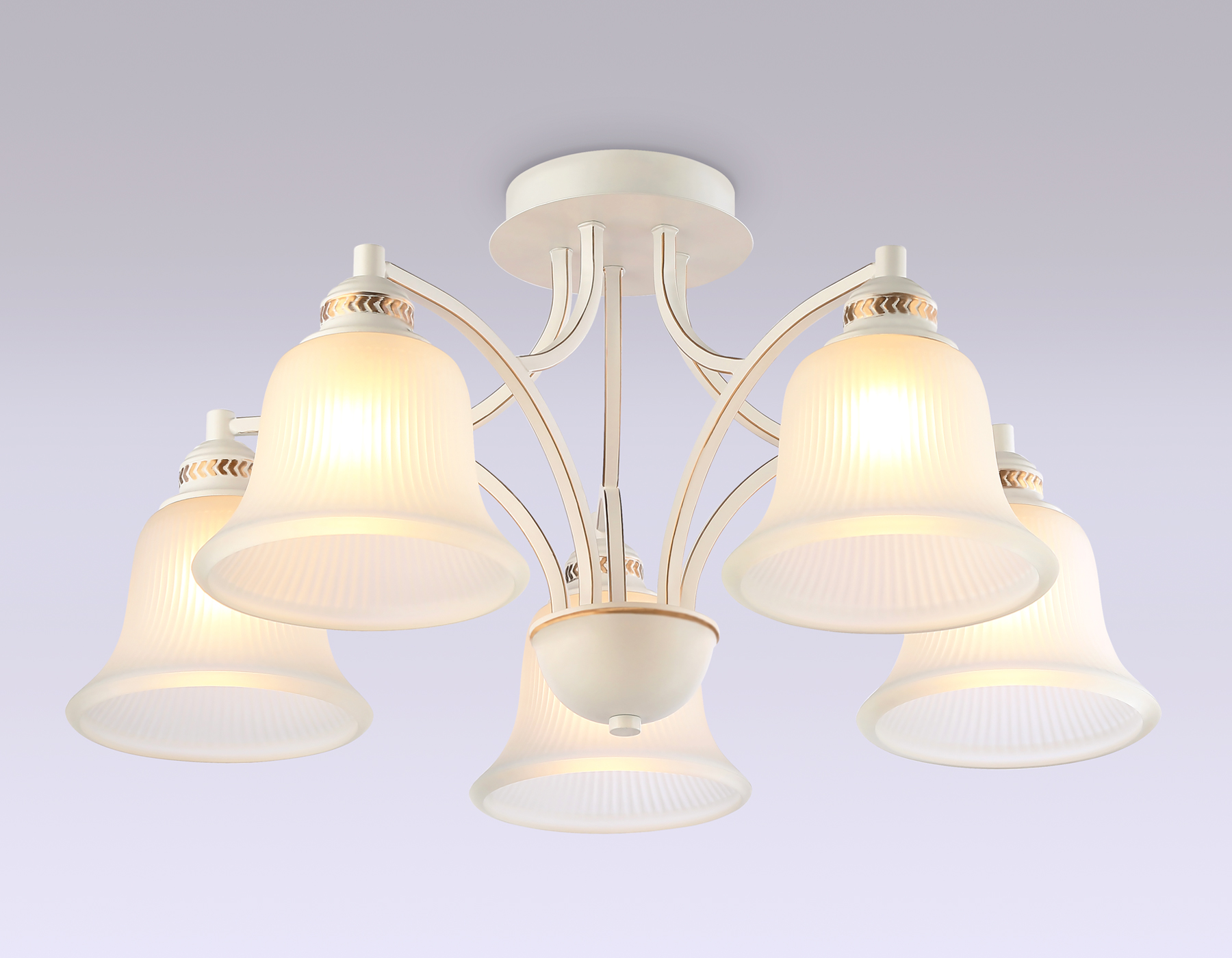 Потолочная люстра TR3050/5 WH/GD/FR белый/золото/белый матовый E27/5 max 40W D630*320