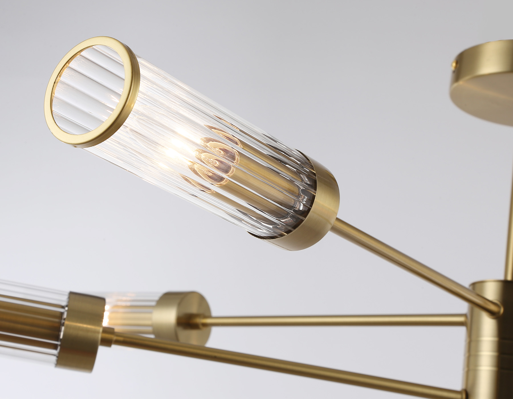 LH55162/8 BS/CL латунь/прозрачный E14/8 max 40W D930*330