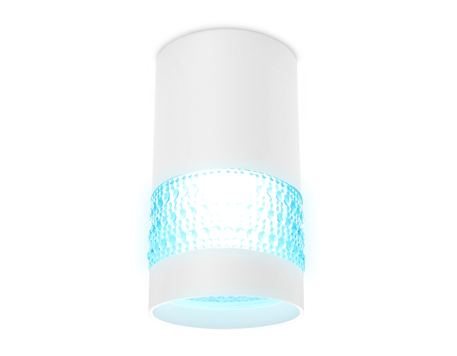 Накладной светильник Ambrella TN371 SWH/BL белый песок/голубой GU5.3 D65*117