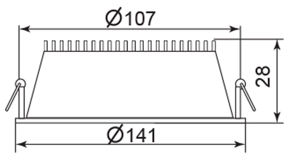 Светодиодный светильник Feron AL527 встраиваемый 12W 4000K белый