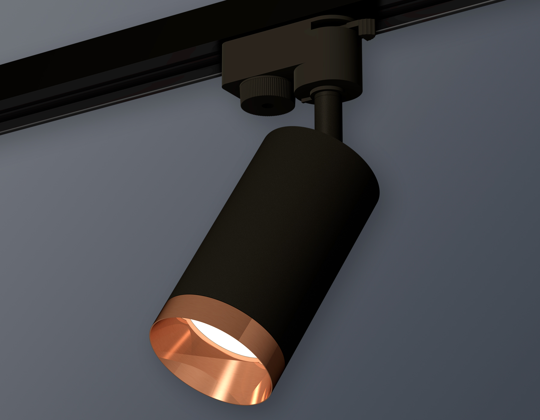 Комплект трекового светильника Ambrella XT6323065 SBK/PPG черный песок/золото розовое полированное MR16 GU5.3 (A2521, C6323, N6135)