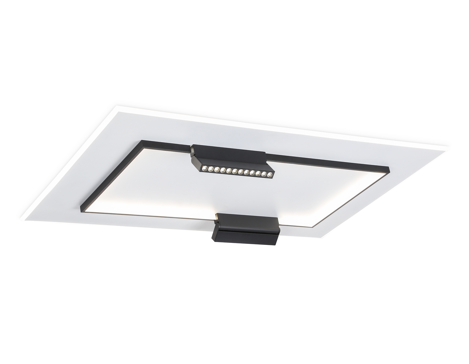 Потолочный светильник Ambrella FL51456/1+2 WH/BK белый/черный 152W 3000K-6400K+4200K 1050*650*80 (ПДУ РАДИО 2.4G)