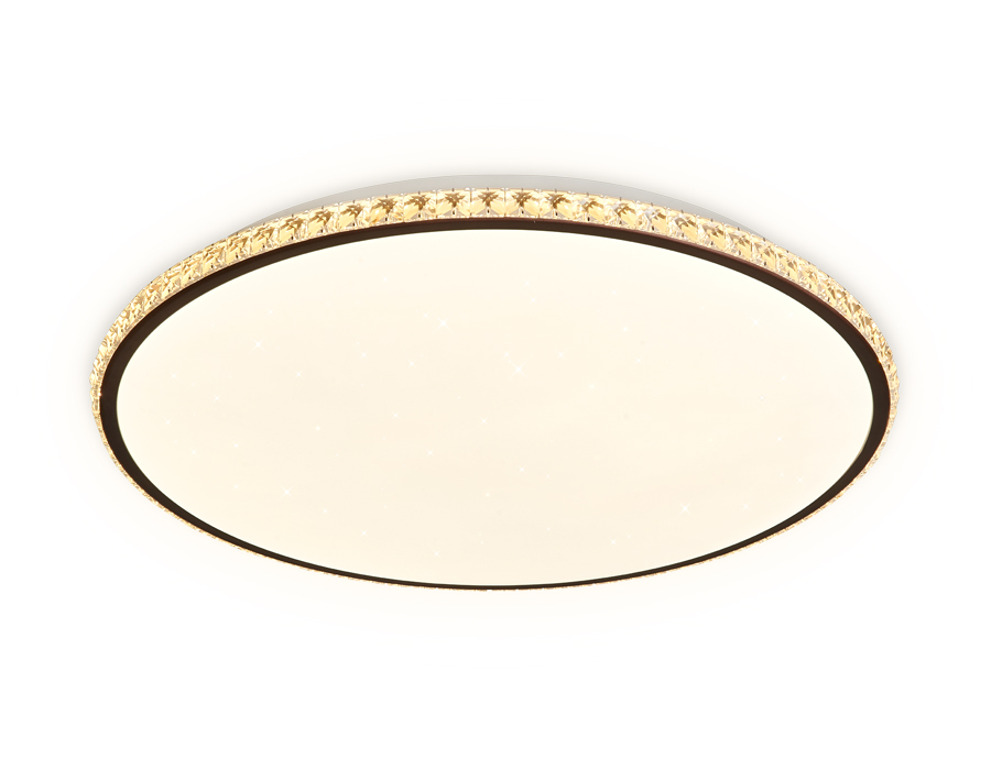 Потолочный светодиодный светильник Ambrella FF71 WH/CF белый/кофе 72W+24W (ПДУ ИК)