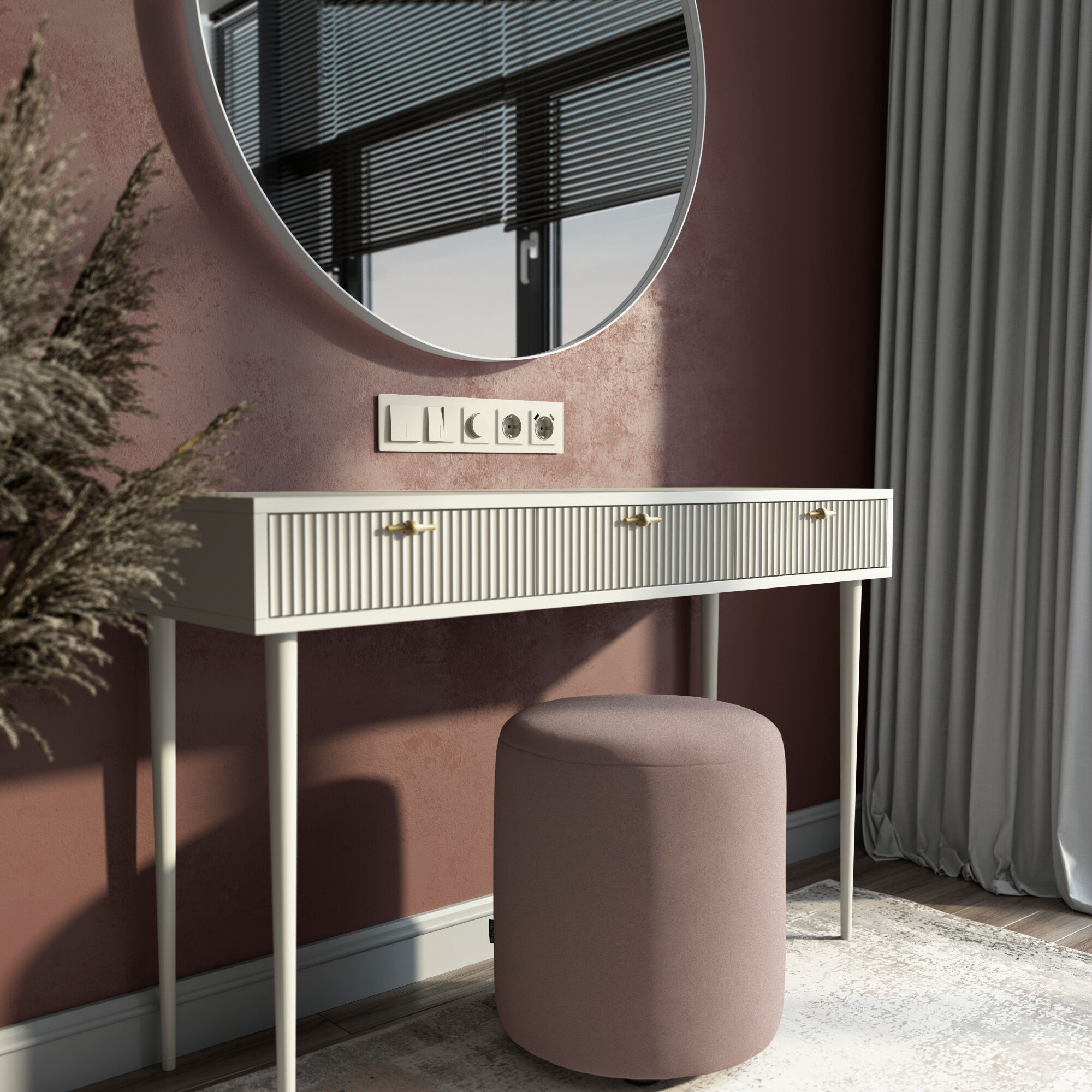 W0053117/ Рамка на 5 постов Senso (дымчатый, стекло soft-touch) W0053117