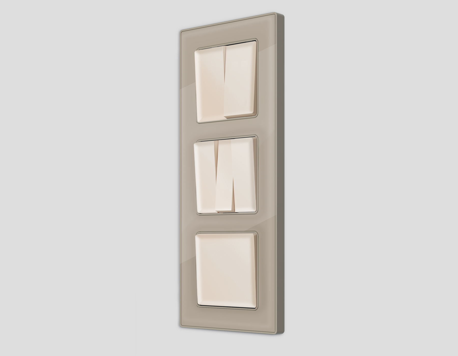 MA321030 Комплект механизма 1-кл перекрестного выключателя ALFA Бежевый матовый QUANT (AP3210, VM112)