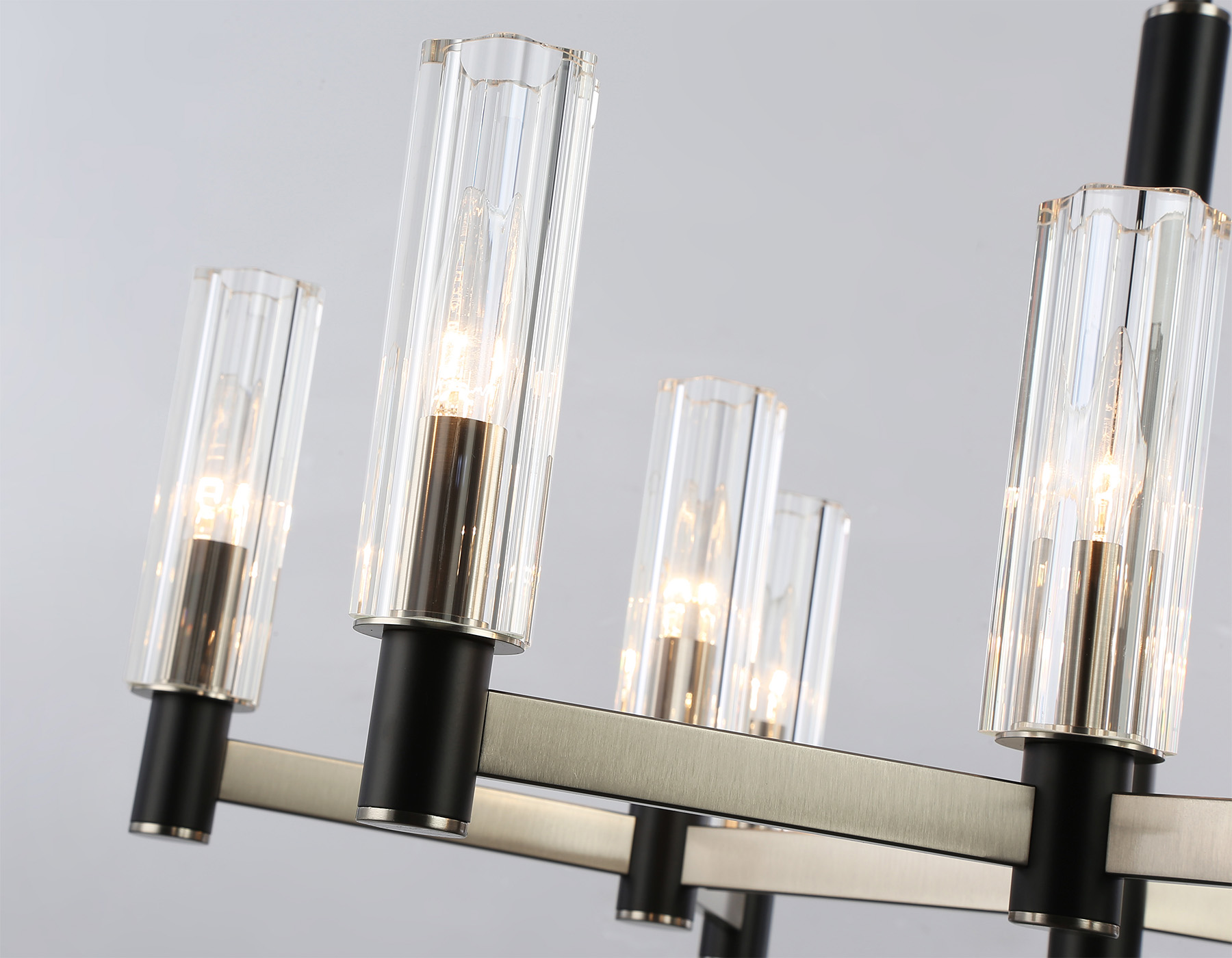 LH55503/9 SN/BK/CL сатин никель/черный/прозрачный E14*9 max 40W D760*760