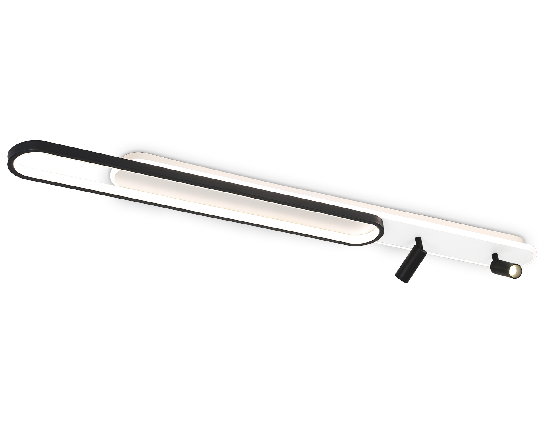 Потолочный LED светильник LED светильник FL5111/2+2 WH/BK белый/черный 92W 3000K/4200K/6400K+4200K 1200*120*110 (ПДУ ИК)