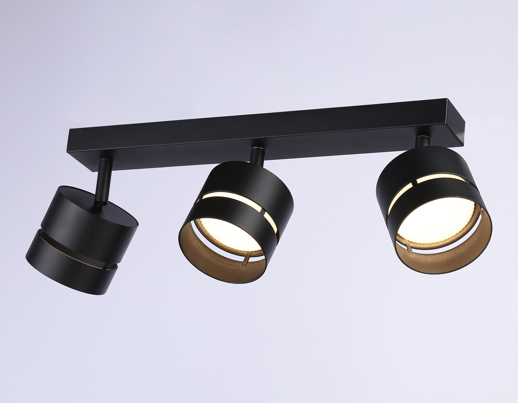 Накладной поворотный спот Ambrella TN71064/3 BK черный GX53/3 max 12W 405*85*150